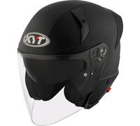 KYT TTR-Jet Plain Casco Jet, Black Matt, Talla L (59)