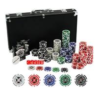 Kyto juego de póquer de 300 piezas, ideal para Texas Holdem - con maletín, fichas, cartas y alfombrilla - Juego perfecto para profesionales