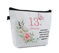 Kytpyi 13 Años Regalos de Cumpleaños para Chicas Bolsa de Maquillaje, Neceser Mujer, Personalizado Neceser Viaje para Hija Sobrina Hermana Amiga, Neceser Maquillaje Impermeable para Vida Diaria Viajar