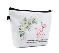 Kytpyi 18 Años Regalos de Cumpleaños para Chicas Bolsa de Maquillaje, Neceser Mujer, Personalizado Neceser Viaje para Hija Sobrina Hermana Amiga, Neceser Maquillaje Impermeable para Vida Diaria Viajar