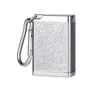 Kytpyi cenicero portatil bolsillo, cenicero portatil bolsillo, Mini cenicero de metal con llavero, cenicero ligero con aislamiento ultrasellado, desodorante para exteriores y cenicero ecológico