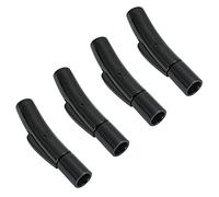 Kytpyi cierres de collar,Cierres de pulsera de joyería,Collar de cuero Pulsera Cuerda Tapa de extremo Para suministros de fabricación de brazaletes de collar de cordón de cuerda de cuero fino (negro)