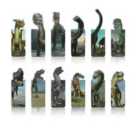 Kytpyi Marcapaginas Magnetico, Marcapaginas, 12 Realista Dinosaurio Marca Paginas para Niños Estudiante Amigos Amantes de los libros, Creativo Punto de Libro para Regalo del Festival