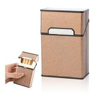 Kytpyi Portasigarette, Porta Sigaretta, Resistente All'umidità Portasigarette in Pelle per 20 Sigarette Slim, Portatile Porta Sigarette per Vita Quotidiana, Attività Commerciale (Bronzo)