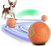 Kytujoy Pelota de juguete interactiva para perros pequeños, pelota de salto inteligente de 2 pulgadas para cachorros/perros pequeños, vibración automática activada, juguete para perros pequeños para