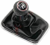 KYUBNUI Pomo de Palanca de Cambios de 12 mm, Funda de Cuero para Golf 4 IV MK4 GTI R32 Bora Jetta 99-04
