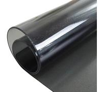 KYUDFBI 1.5mm Negro Mantel de PVC, Protector de Mesa Transparente de plástico Grueso Impermeable sin Encogimiento Inodoro a Medida