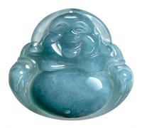 KYUEPONG Colgante de Buda de jade, Collar de Buda Feng Shui, colgante Budismo Maitreya Jade, amuleto cadena la suerte, regalo joyería