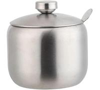 KYUEPONG Recipiente para azúcar, Azucarero de acero inoxidable con tapa y cuchara, almacenamiento for sal, dulces y café(Small 1pcs)