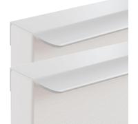KYUEPONG Tiradores ocultos, 2 tiradores ocultos for armario de cocina, tiradores con borde de dedo, pomo de puerta invisible(White,Length 1200mm)