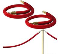 KYUJTYJ Barrera de terciopelo para colgar de cuerda VIP para suministros de fiesta/decoración de boda, control de multitudes con clips de metal, paquete de 1/2/3/4/5 (2 unidades, 60 cm)