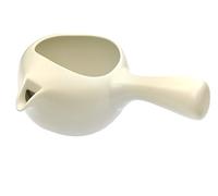 Kyusu Tetera Japonesa de Cerámica Con Colador de 350 ml - Asa Lateral, Ideal Para Preparar Té Verde - Instructor de Té, Color Blanco