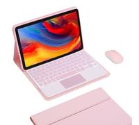 KYVELO Funda con Teclado para Lenovo Idea Tab Plus 12,1" y Tab K12 2025 (TB361FU/TB361ZU), Teclado Retroiluminado 7 Colores con Touchpad y Ratón, Cover TPU(Incluye Ñ),Rosado