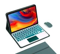 KYVELO Funda con Teclado Táctil y Ratón para Lenovo Tab P11 2nd Gen 11,5" 2023, Teclado Retroiluminado 7 Colores Extraíble, Carcasa TPU(Incluye Ñ),Dark Green