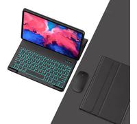 KYVELO Funda con Teclado y ratón para Xiaomi Pad 6 / Pad 6 Pro 11 Pulgadas 2023, retroiluminación de 7 Colores, Teclado Bluetooth inalámbrico Desmontable, Funda Tipo Folio Ligera y portátil,Negro