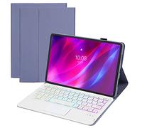 KYVELO Funda Teclado Touchpad para Honor Pad X9a/X9 Pro 11,5" 2025 | Cubierta Magnética Desmontable Retroiluminada 3 Colores Trackpad Ratón TPU Antigolpes 7 Modos 3 Ángulos(Incluye Ñ),Púrpura