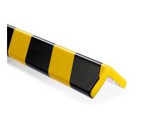 KYVORIA Protector de Bordes 19" en L y Circular - Espuma de Poliuretano Duradera, Rayas Amarillas/Negras de Alta Visibilidad, Parachoques de Seguridad para Esquinas