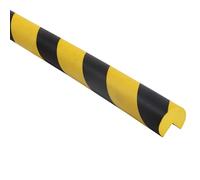 KYVORIA Protector de Bordes 19" en L y Circular - Espuma de Poliuretano Duradera, Rayas Amarillas/Negras de Alta Visibilidad, Parachoques de Seguridad para Esquinas