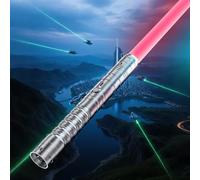 KYWLCO Sable Láser, Sable de Luz RGB con 15 Colores, Recargable USB-C,4 Modos de Duelo, Sables Conectables de Metal - Juguete de Cosplay para Películas, Hallowee (1PC Plateado 78cm)
