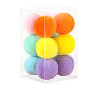 KYXKHSAA Paquete de 12 bolas de pompón suaves para gatos, pelota de peluche interactiva para entrenamiento de gatitos y para jugar Pompón para gatos 4.6 cm 1. Pelotas de peluche