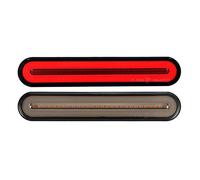 KYYET 2 Piezas Rojo y Amarillo Remolque camión Furgoneta ATV Accesorios Universal secuencial Flujo Parada Freno Giro único luz Trasera lámpara Halo neón Led Barra de luz