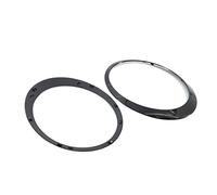 KYYET - Bisel de anillo para faros delanteros del lado del conductor y del pasajero, color negro brillante, compatible con Mini Cooper 2007-2014 R56 R56 R57 R58 R59