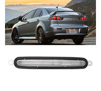 KYYET Lámpara trasera de 3ª luz de freno de montaje alto compatible con Mitsubishi Lancer EVO EX 2008-2016 (lente transparente)