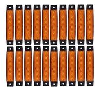 KYYET Luces LED laterales de marcación 6 LED Lámparas de liquidación para camión, remolque, RV, autocaravana, camioneta, tractor, camión, SUV, barco, 12 V DC, (20 piezas amarillo)