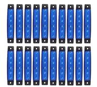 KYYET Luces LED laterales de marcación 6 LED Lámparas de liquidación para camión, remolque, RV, autocaravana, camioneta, tractor, camión, SUV, barco, 12 V DC, (20 piezas azul)