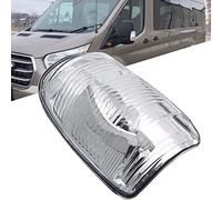 KYYET Luz indicadora de espejo retrovisor transparente para lente de puerta de ala de puerta compatible con Ford Transit MK8 a partir de 2014 1847387 (lado izquierdo)