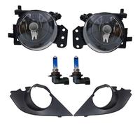 KYYET M Lámpara de luz antiniebla para parachoques deportivo con cubierta de bombillas, bisel de parrilla para BMW E60 E61 2003-2009 M-Tech
