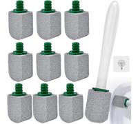 KYYGKY 10PCS Piedra Pómez para Limpieza WC, Bloques de Limpieza para Inodoro, Incluye 1 Mango Colgante, 10 Piedras de Limpieza de Piedra Pómez y 1 Gancho Adhesivo para Limpieza de Baños y Cocinas