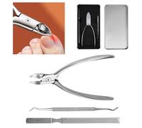 KYYGKY 3PCS Cortauñas Profesional, Alicates Uñas de Acero Inoxidable, Tijeras Uñas Pies con Limade Uñas y Empujador de Cutículas, Alicates Cuticulas Profesional para Uñas de las Manos y los Pies