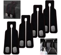 KYYGKY 4PCS Ganchos de Coche para Reposacabezas, Ganchos Doble para Asiento de Coche, Ganchos Asiento Trasero Coche, Multifuncionales Ganchos para Colgar Bolsos de Asiento de Coche