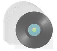 KYYGKY 50PCS Fundas Discos Vinilo, Fundas Vinilos LP Exterior de Plástico para 12 Pulgadas Vinilos Discos, Fundas para Vinilos Antiestaticas y Transparente, Discos Protectores Redondos