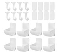 KYYGKY 8PCS Organizadores de Bolsas de Basura, Dispensador de Bolsas de Basura de Plástico con Gancho, Soporte para Bolsas de Basura Autoadhesivo de Largo Ajustable para Hogar Cocina y Baño