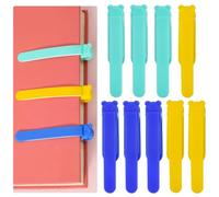 KYYGKY 9PCS Marcapáginas Automático, Marcapáginas Clip de Página de Silicona, Puntos de Libro de 3 Colores, Clips de Página Coloridos para Libros, Accesorios Lectura para Profesores y Estudiantes