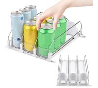 KYYGKY Dispensador de Latas, Organizador de Latas Nevera Automático, Dispensador Latas Nevera con 3 Filas para 12 Latas, Organizador de Latas para Frigorífico para Cerveza Soda Refrescos Bebidas