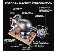 KYZTMHC Cañón chino de palomitas de maíz Máquina para hacer palomitas de maíz de alta presión Máquina para hacer palomitas de maíz de acero inoxidable Máquina para hacer arroz inflado Kits de palomita