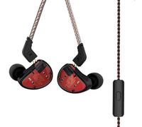 KZ AS10 - Monitores de músicos intrauditivos estéreo de Cinco Controladores de Alta fidelidad con Cable de Audio Trenzado extraíble (Negro con micrófono)