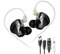 KZ Axas - Auriculares USB-C para juegos con micrófono, FPS IEM, 4 modos DSP | Audio direccional/posicional preciso para FPS. Micrófono HD con cancelación de ruido AI para chat Discord. Plug and Play