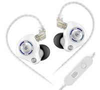 KZ-Gale - Auriculares intrauditivos con diseño ergonómico, sonido estéreo y ajuste cómodo para una experiencia de juego inmersiva (con micrófono, blanco)