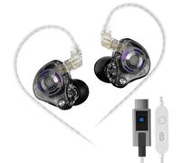 KZ Gale - Auriculares USB C, con cable para Samsung S25, S24, S23, FE, S22, S21, S20, A53, A54, tipo C, IEM, con micrófono, tarjeta de sonido DSP integrada para iPhone 16 Pro Pixel 9 Pro (tipo C