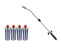 KZ Garden - Desbrozadora térmica piezoeléctrica Antorcha de Gas + 4 recambios Desbrozadora térmica Quemador de Malas Hierbas Antorcha de jardín