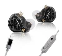 KZ Vibe 2DD+DSP Bass IEM, auriculares con cable USB C, monitor de oído de | Controlador de graves de 13 mm, controlador de medios/agudos de 10 mm, tarjeta de sonido DSP para música/juegos