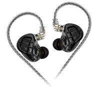 KZ ZAR HiFi In Ear Monitores 1DD 7BA Controladores híbridos In Ear Earphone IEM con Cable Desmontable Plateado 2PIN para músico Cantante audiófilo (sin micrófono)