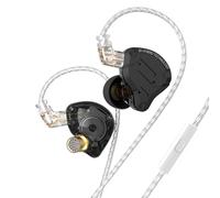 KZ ZS10 Pro en el Monitor de oído, 4BA 1DD KZ Auriculares Multi Conductor en el oído Auricular IEM, Monitor HiFi en el Escenario para Cantante Guitarrista Baterista (Negro Mate con micrófono)