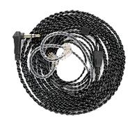 KZ ZS10 Pro IEM Cable 2 m, CCZ C01 4N OFC mejorado para ZSN PRO X, Castor, EDX PRO, ZS12 PRO X, ZS10 PRO X, ZAR, ZAS, CCA CRA (2 m, pines QDC, negro)