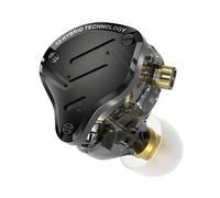 KZ ZS10 PRO X HiFi IEMs mejorado 1DD+4BA Hybrid Driver HiFi Auriculares in-ear Auriculares con aleación Faceplace Cable desmontable para audiófilo músico DJ escenario (negro mate, sin micrófono)