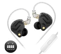 KZ ZS12 PRO X - Auriculares intraurales IEM, 1DD+5BA híbridos con cable, auriculares KZ, los mejores auriculares intraurales con cable de 2 pines para audiófilos (versión sintonizable, con micrófono)